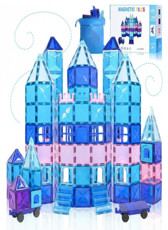 SNAPTRON Magnetic Blocks for Kids Tiles -104Pieces Set Gifts for Girls, Boys, Magnetic Blocks for Kids 3+ Years, 4 5 6 7 8 9 10/ Constructing & Learning Builder Educational Magnatiles Game - Image 1